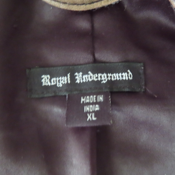 Royal Underground Leather Jacket RARE XL brown - Picture 7 of 9